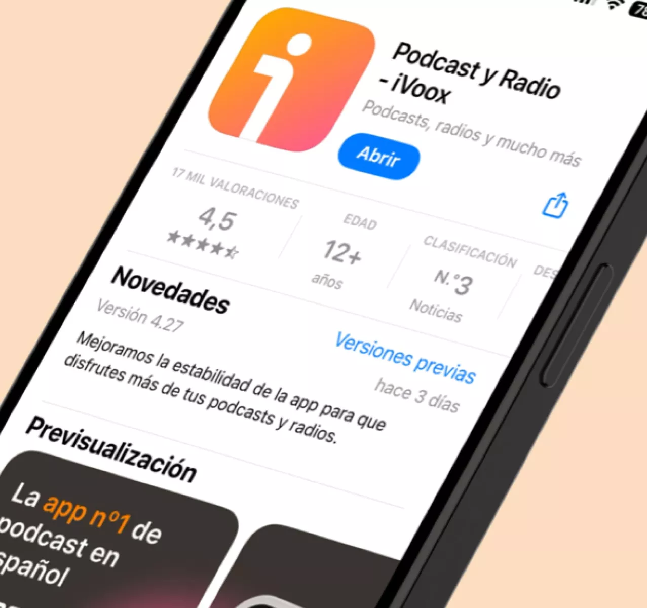 iVoox APP Store iOS valoraciones